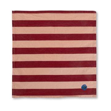 Byon Leya stripe servett 45×45 cm 2-pack Röd-rosa