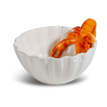 Byon Lobsti skål Ø14 cm Vit-orange