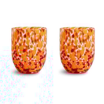 Byon Messy glas 30 cl 2-pack Röd-orange