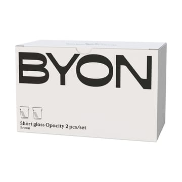 Opacity dricksglas 30 cl 2-pack - Brun - Byon