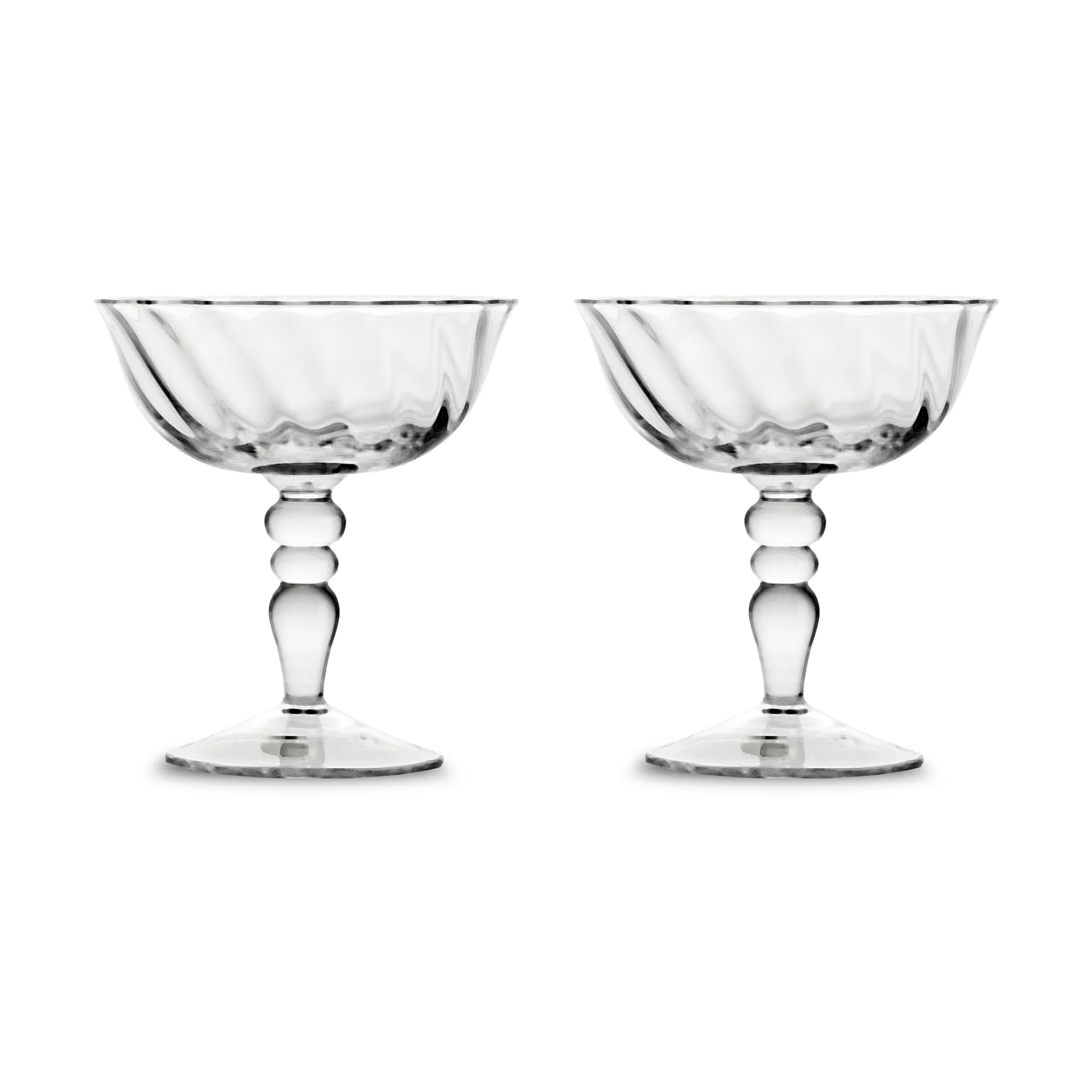 Opacity italiensk champagnekupa 15 cl 2-pack, Klar Byon
