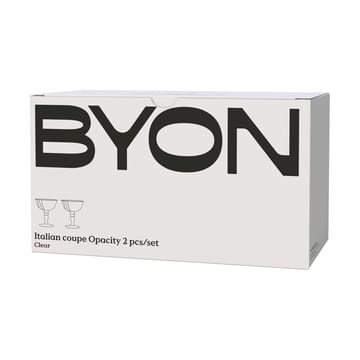 Opacity italiensk champagnekupa 15 cl 2-pack - Klar - Byon