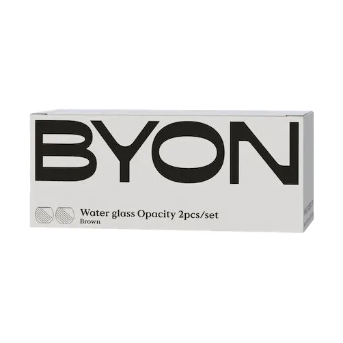 Opacity vattenglas 22 cl 2-pack, Brun Byon