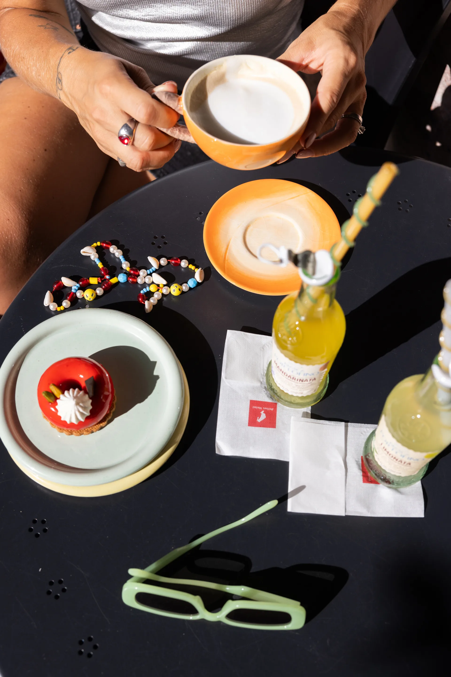 Peach kopp med fat, Orange Byon