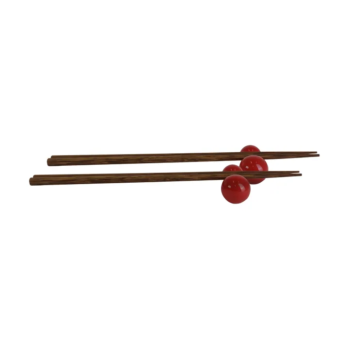 Porto ätpinnar med hållare 2-pack - Röd - Byon