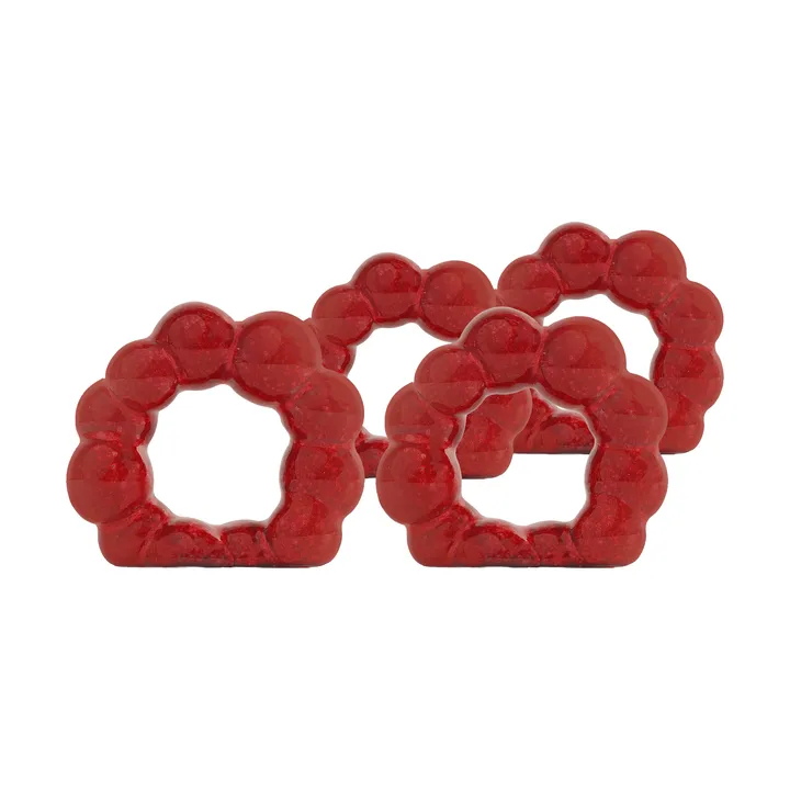 Porto servettring 4-pack - Röd - Byon