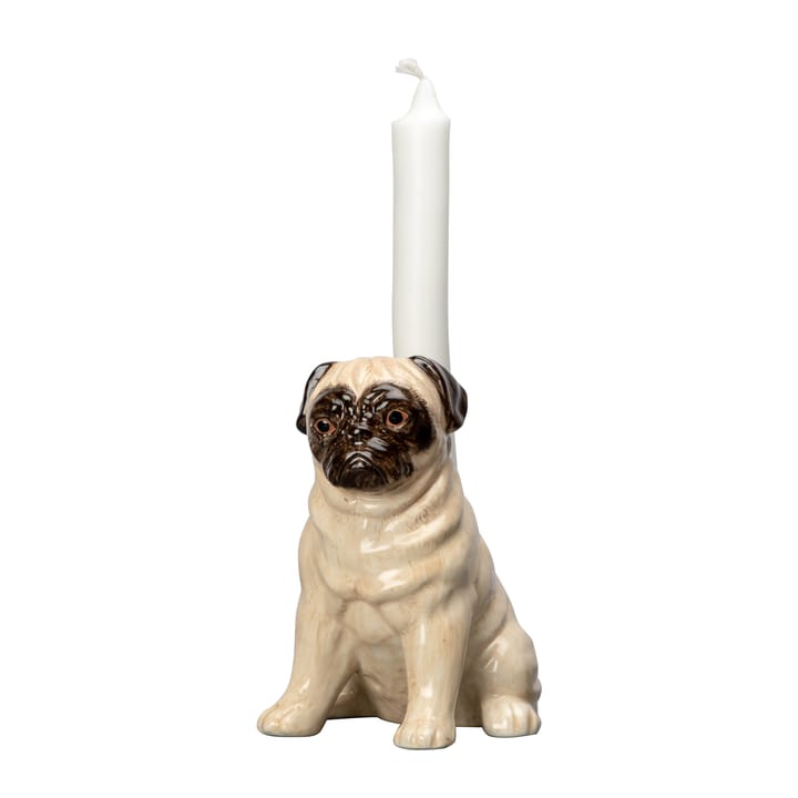 Pug ljusstake 14,5 cm, Beige-brown Byon