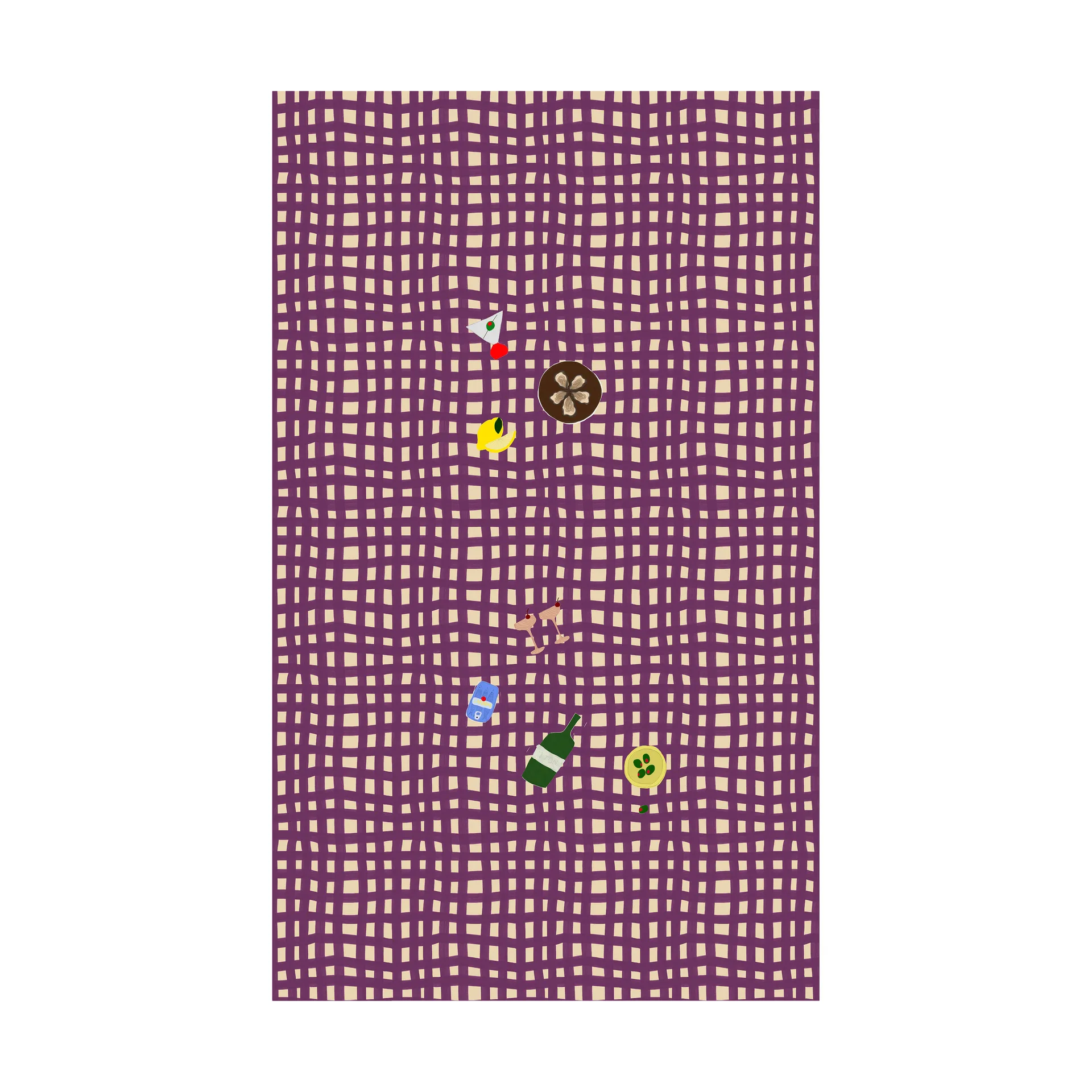 Sera duk, Plommon (lila), 150x280 cm Byon