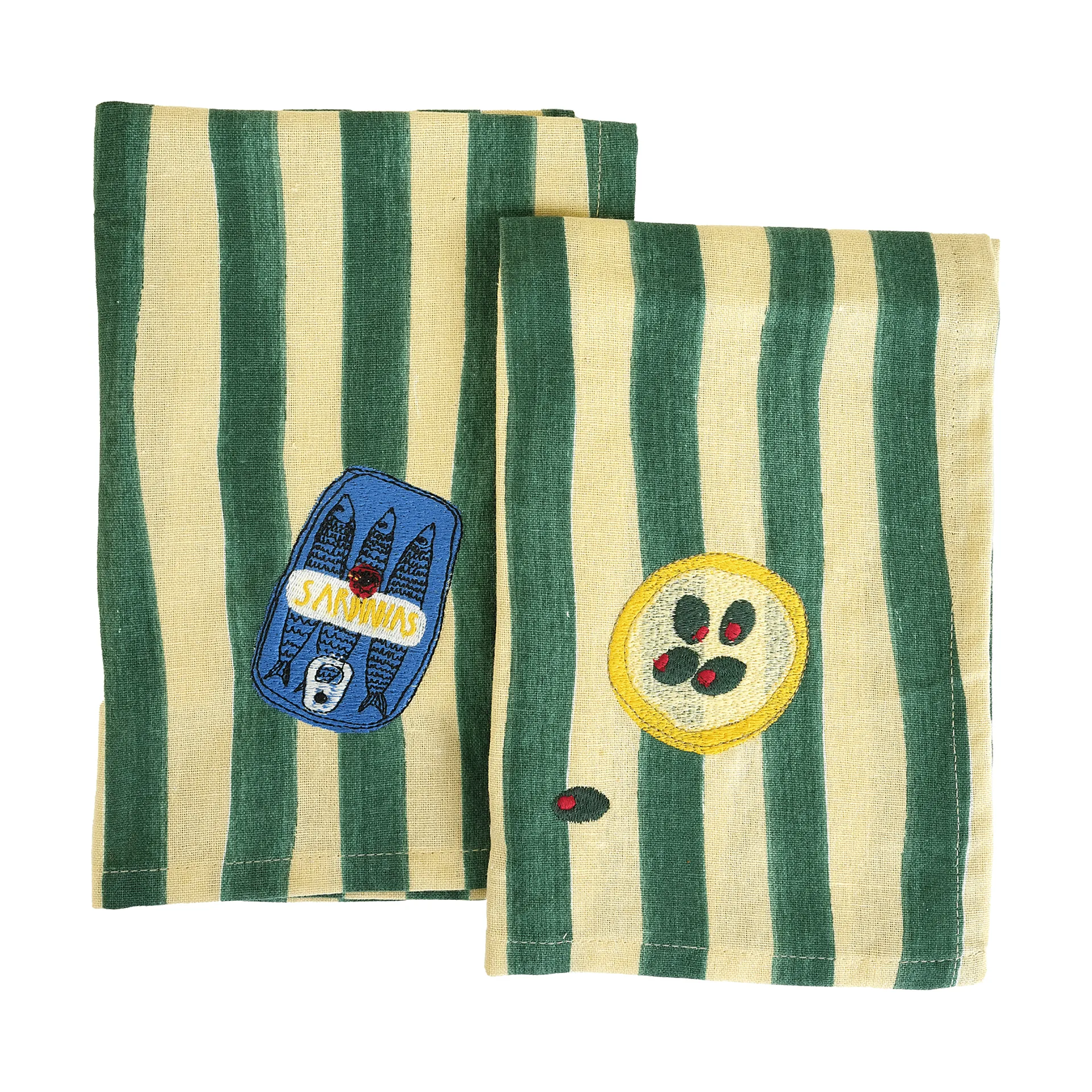 Sera servett 2-pack, Grön, 45x45 cm Byon