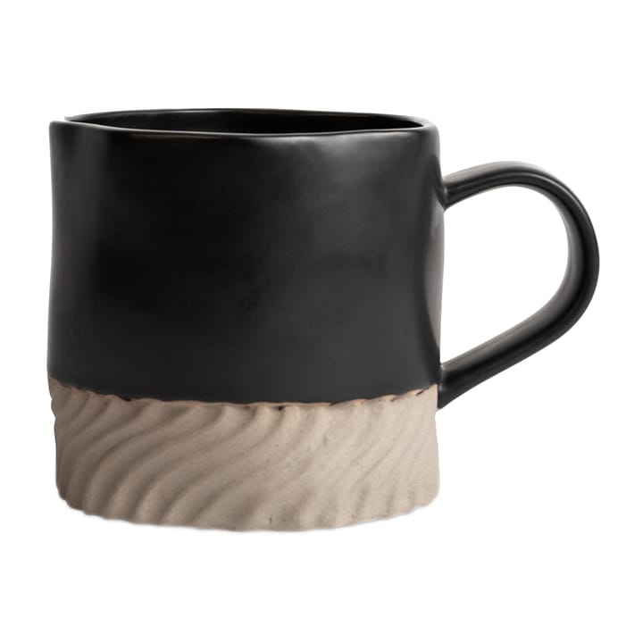 Swirl mugg 38 cl - Svart-beige - Byon