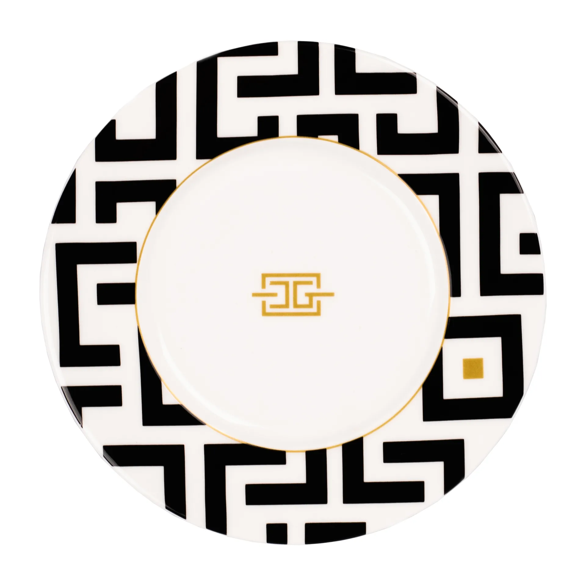 DECO tallrik Ø22,5 cm, Vit-svart Carolina Gynning