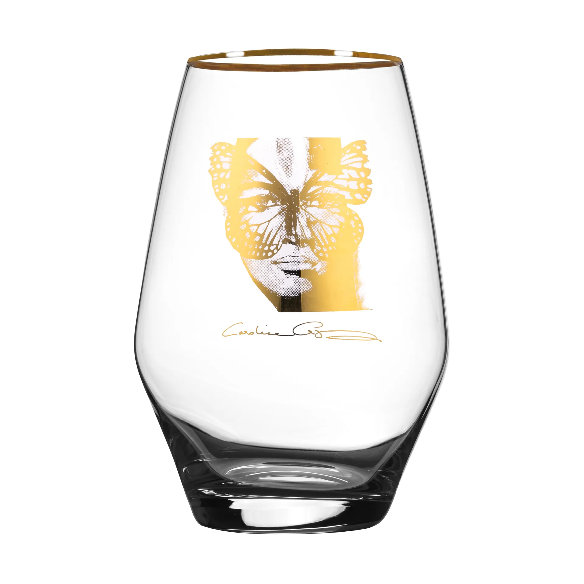 Golden Butterfly allglas dricksglas 35 cl, Gold Carolina Gynning