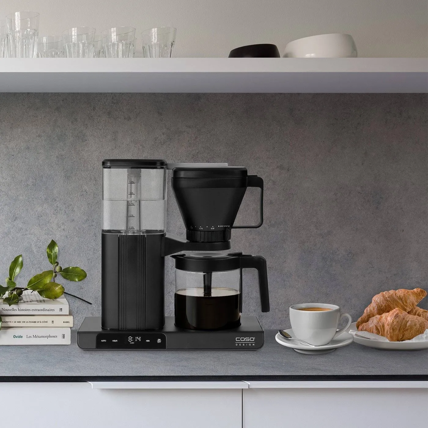 Caso Aroma Sense kaffebryggare, Svart, 10 koppar Caso