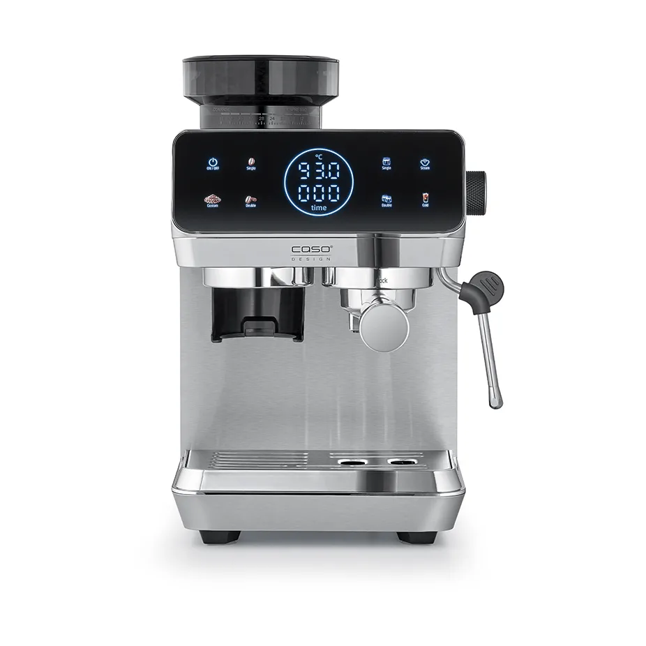 Caso Gourmet espressomaskin med kvarn, Stål Caso