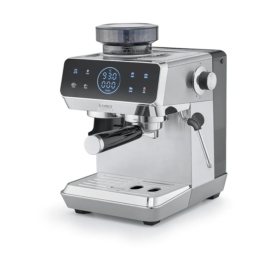 Caso Gourmet espressomaskin med kvarn, Stål Caso