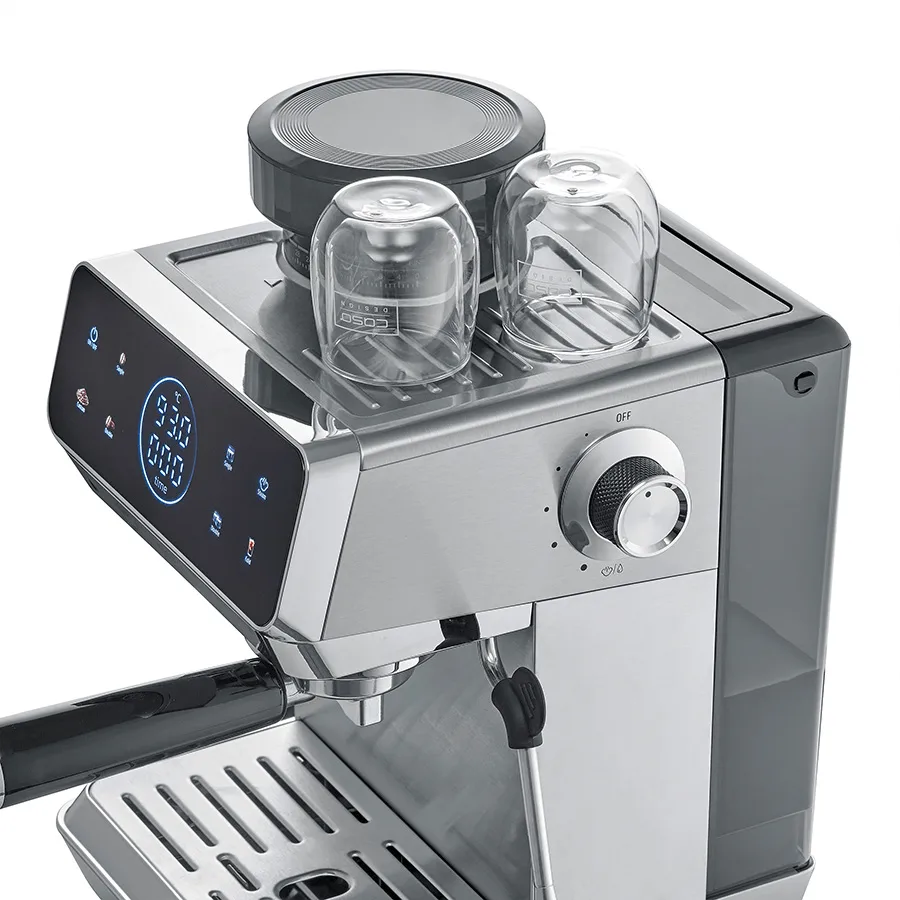 Caso Gourmet espressomaskin med kvarn, Stål Caso