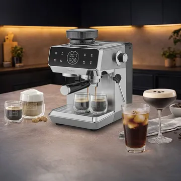 Caso Gourmet espressomaskin med kvarn - Stål - Caso