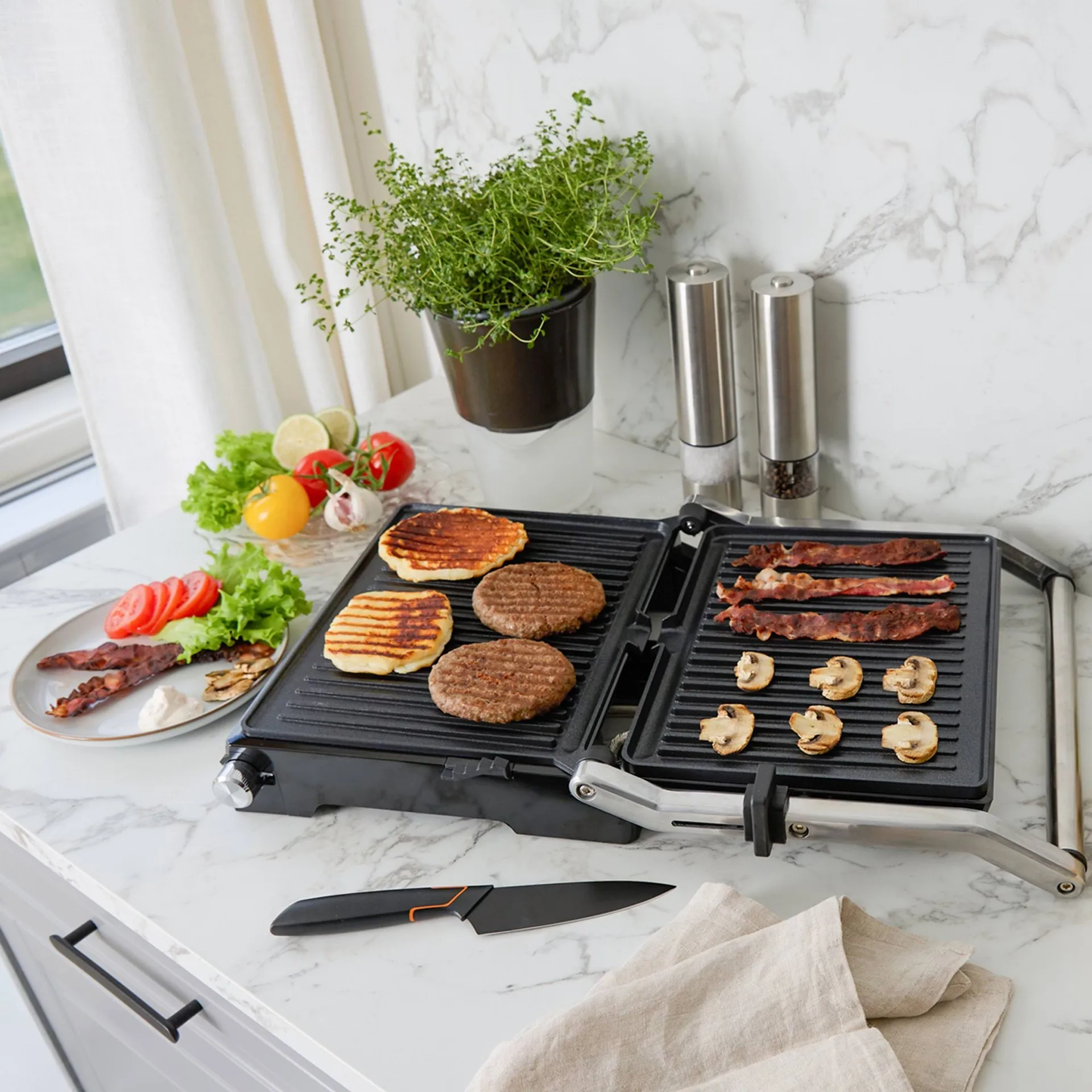 Champion Pro Health paninigrill, Rostfritt stål Champion
