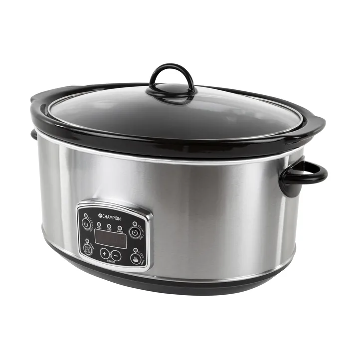 Champion slowcooker - Rostfritt stål, 6,5 L - Champion