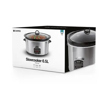 Champion slowcooker - Rostfritt stål, 6,5 L - Champion