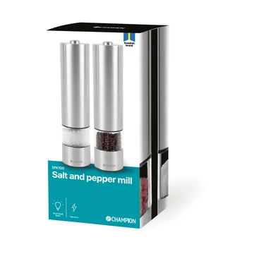 Champion SPK100 salt- och pepparkvarn set - Rostfritt stål - Champion