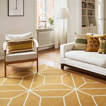 Ayur matta - Masala Yellow-Off White, 270x180 cm - Chhatwal & Jonsson