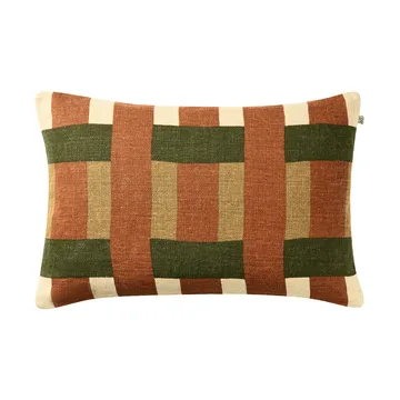 Benaras kuddfodral - Apricot Orange-Khaki-Cactus Green, 40x60 cm - Chhatwal & Jonsson