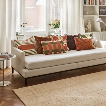 Benaras kuddfodral - Apricot Orange-Khaki-Cactus Green, 40x60 cm - Chhatwal & Jonsson