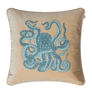 Chhatwal & Jonsson Embroidered Octopus kuddfodral 50×50 cm Beige-aqua