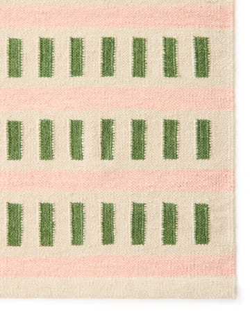 Ladakh ullmatta - Offwhite-green-pink, 180x270cm - Chhatwal & Jonsson