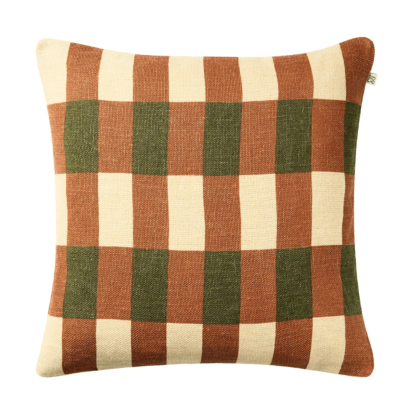 Marari kuddfodral, Apricot Orange-Cactus Green, 50x50 cm Chhatwal & Jonsson