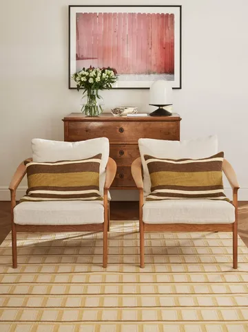 Mysore ullmatta - Off White-Masala Yellow-Yellow, 230x320 cm - Chhatwal & Jonsson