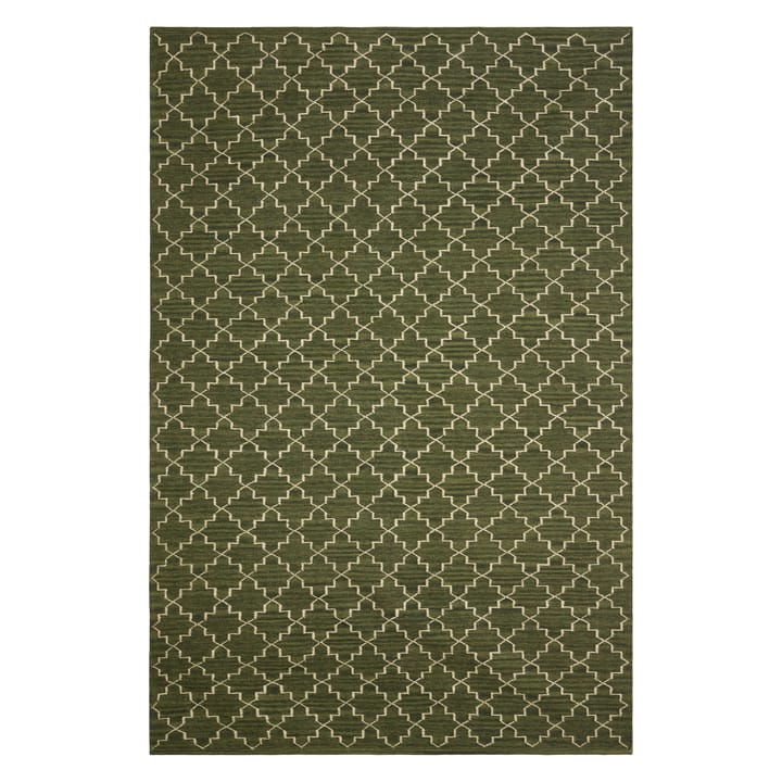 New Geometric matta 180x272 cm, Green melange- off white Chhatwal & Jonsson