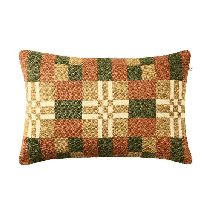 Ravi kuddfodral - Apricot Orange-Cactus Green-Khaki, 40x60 cm - Chhatwal & Jonsson
