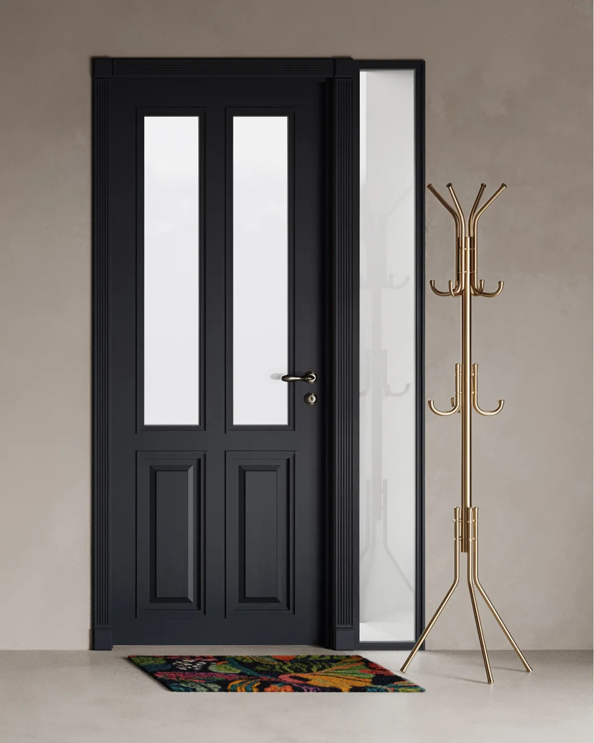 Heritage Garden dörrmatta 60x90 cm, Black-multi Classic Collection