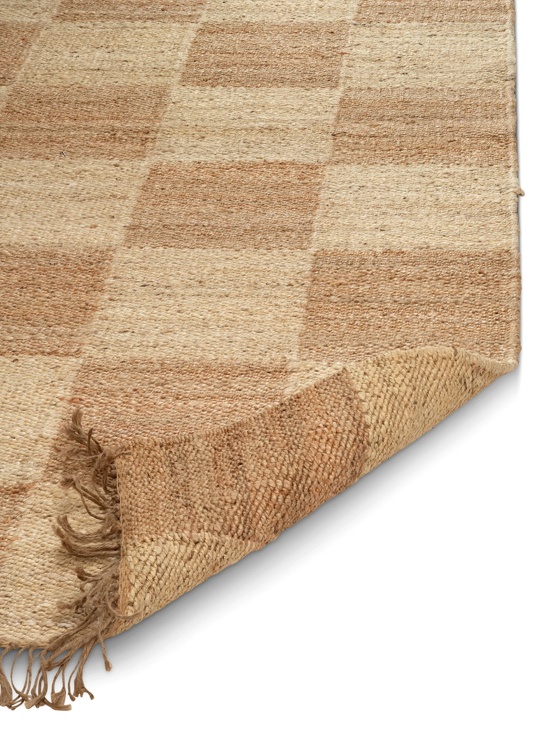 Jute Squares matta, Natural, 200x300 cm Classic Collection