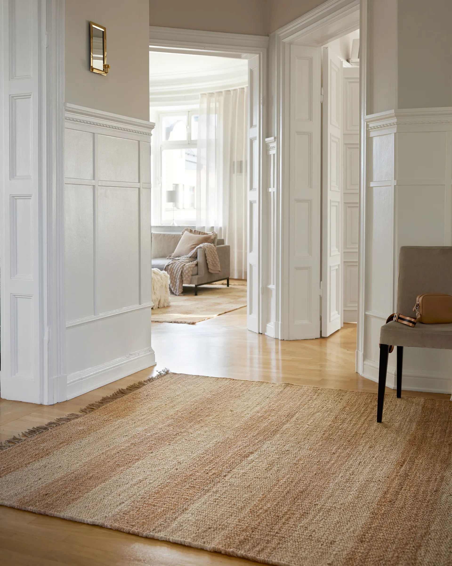 Jute Stripes matta, Natural jute, 250x350 cm Classic Collection