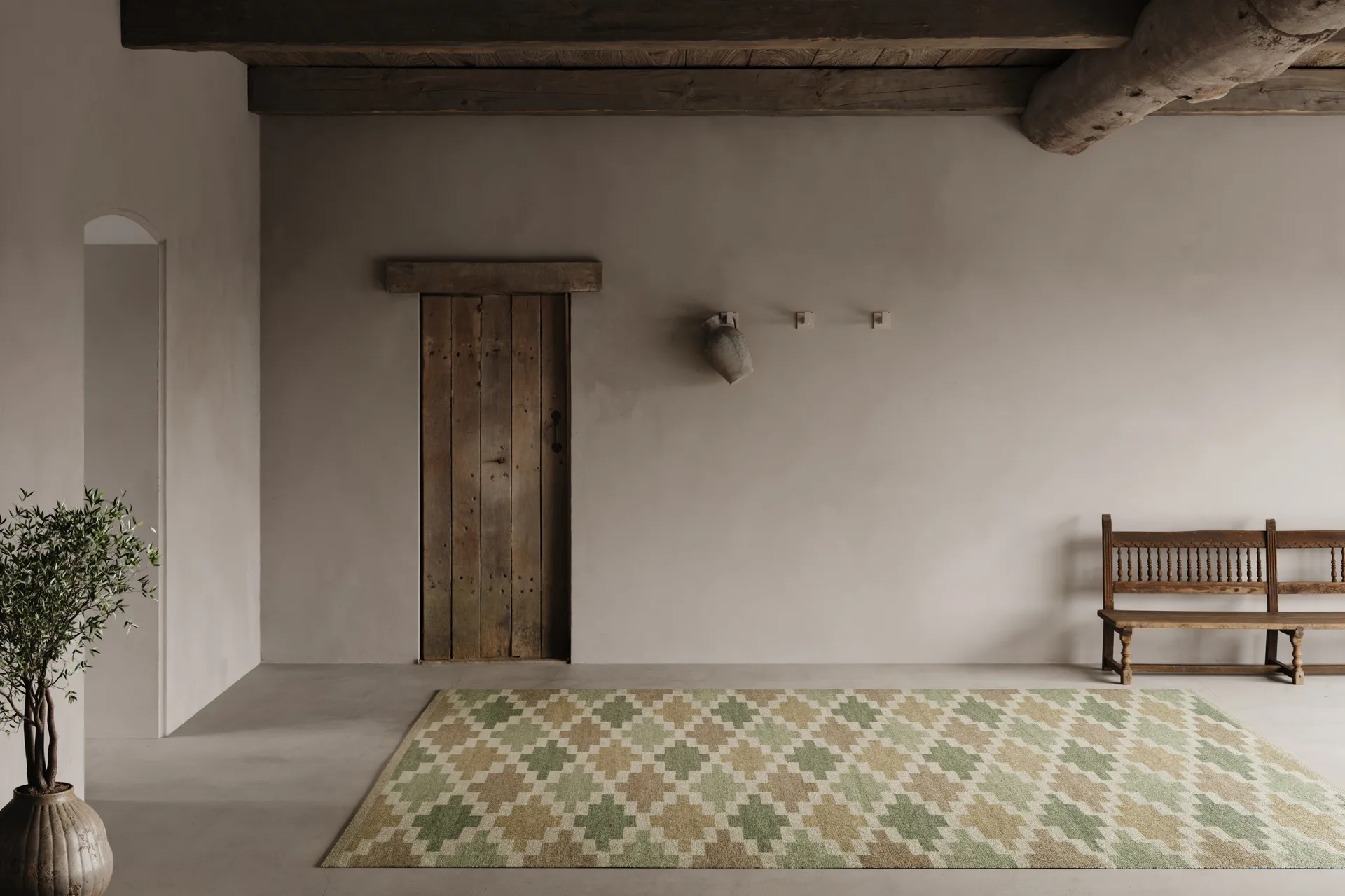 Korsnäs matta, Grönbeige, 170x230 cm Classic Collection