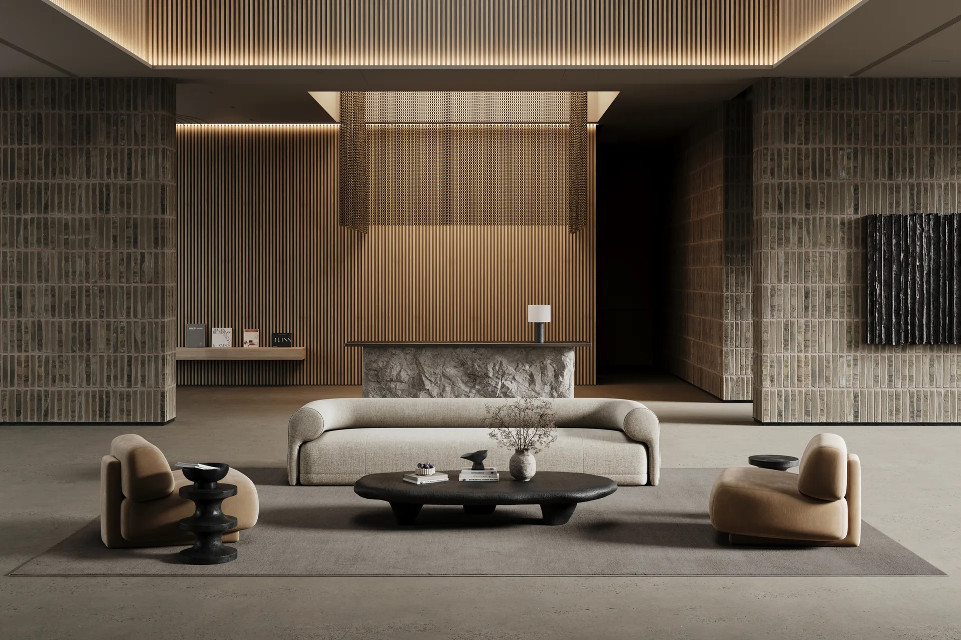 Lobby matta med langett, Grå, 400x600 cm Classic Collection