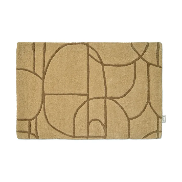 Modern Abstract dörrmatta 60x90 cm - Mustard - Classic Collection