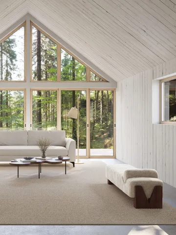 Nordklint matta med langett - Naturgrå, 400x400 cm med langett - Classic Collection