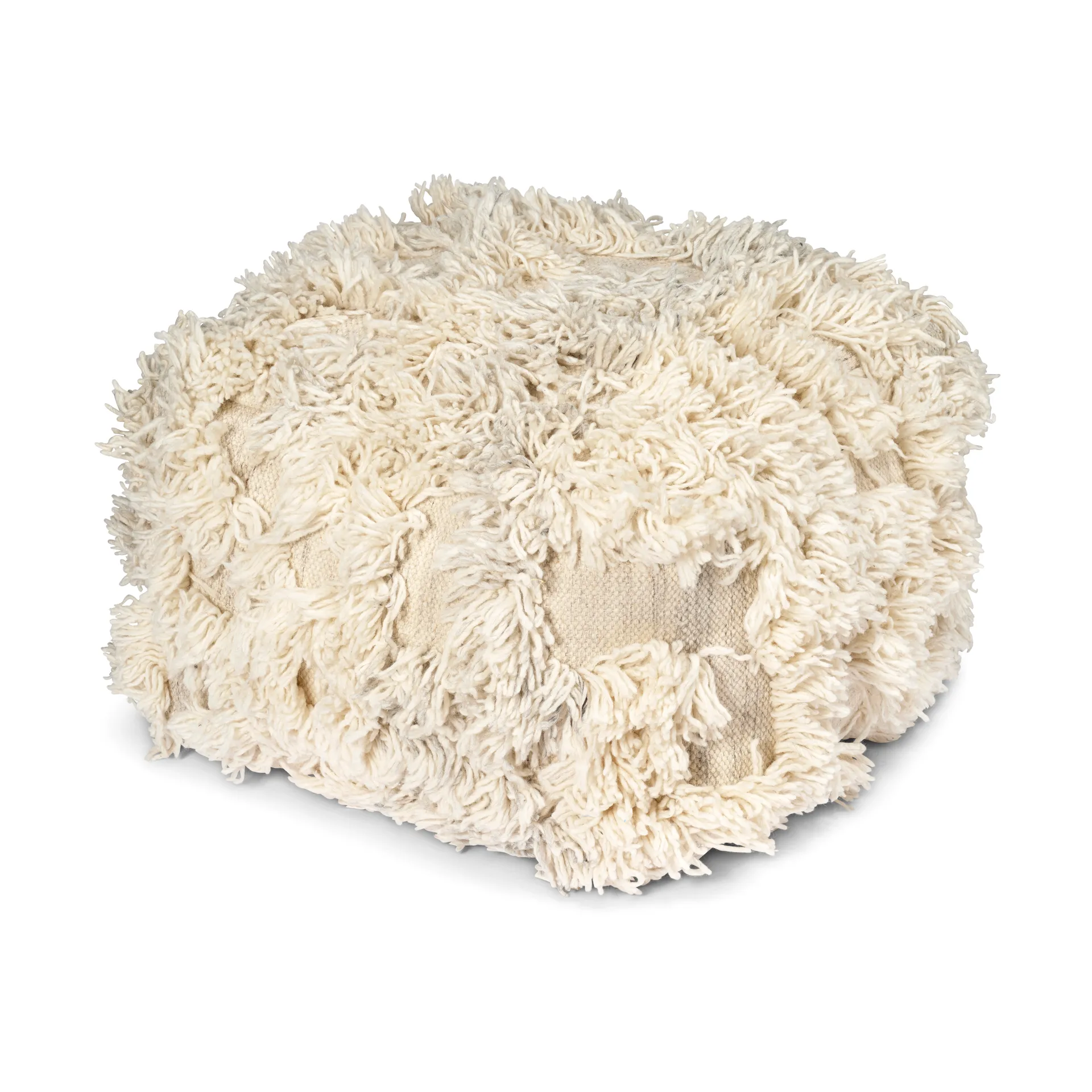 Rio puff 55x55 cm, Ivory-melange Classic Collection