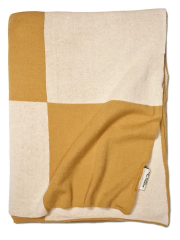 Square pläd 130x170 cm - Gul - Classic Collection