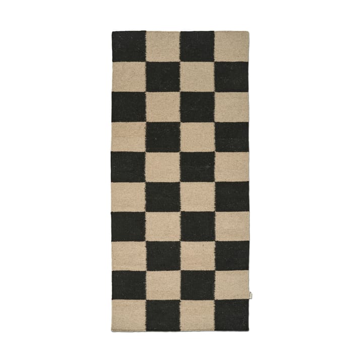 Squares gångmatta - Black-natural, 80x200 cm - Classic Collection
