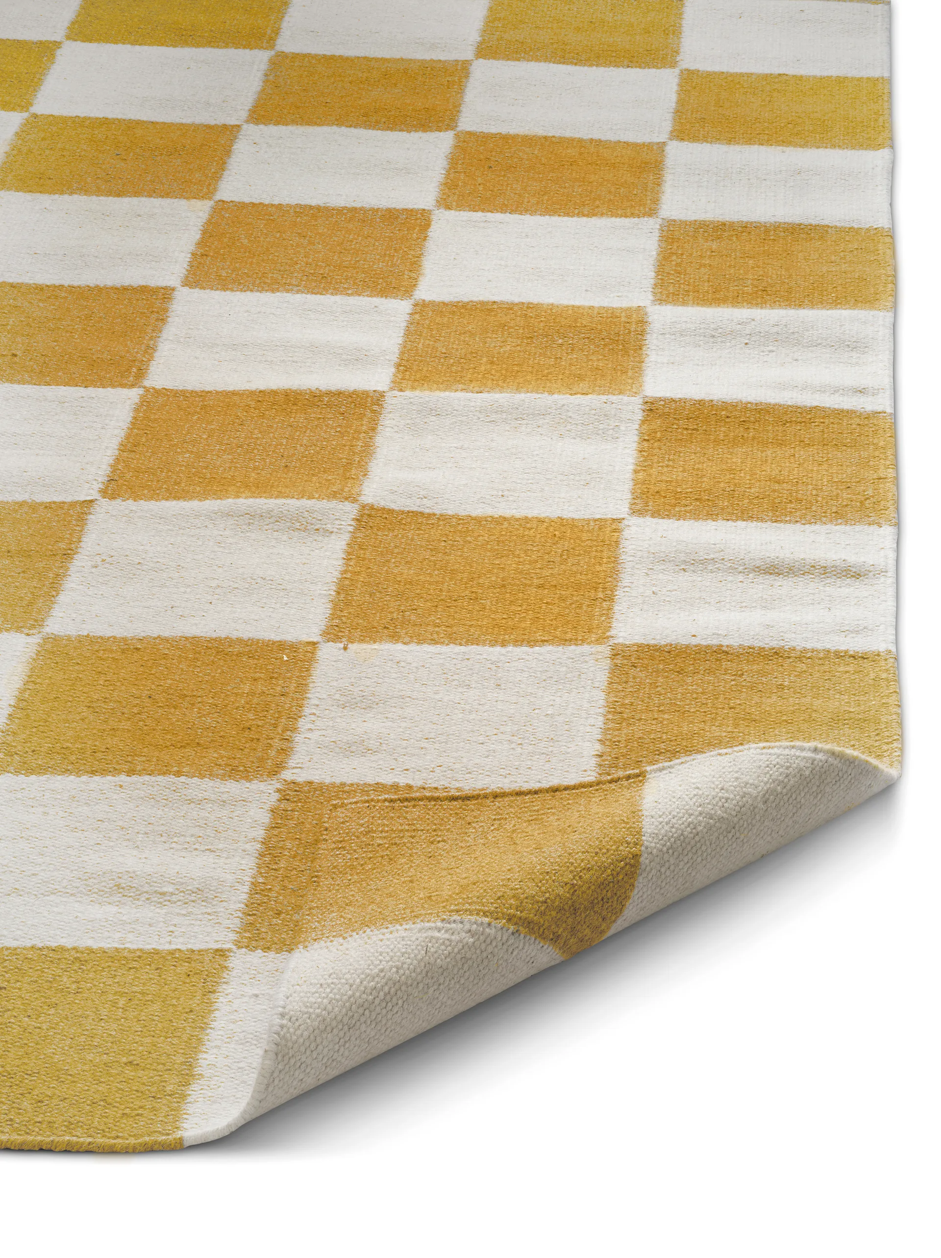 Squares matta, White-yellow, 200x300 cm Classic Collection