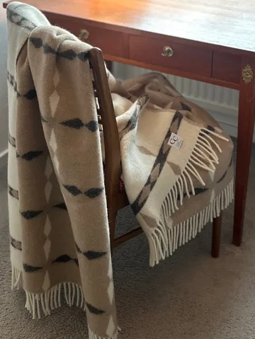 Tile pläd 130x180 cm - Beige - Classic Collection