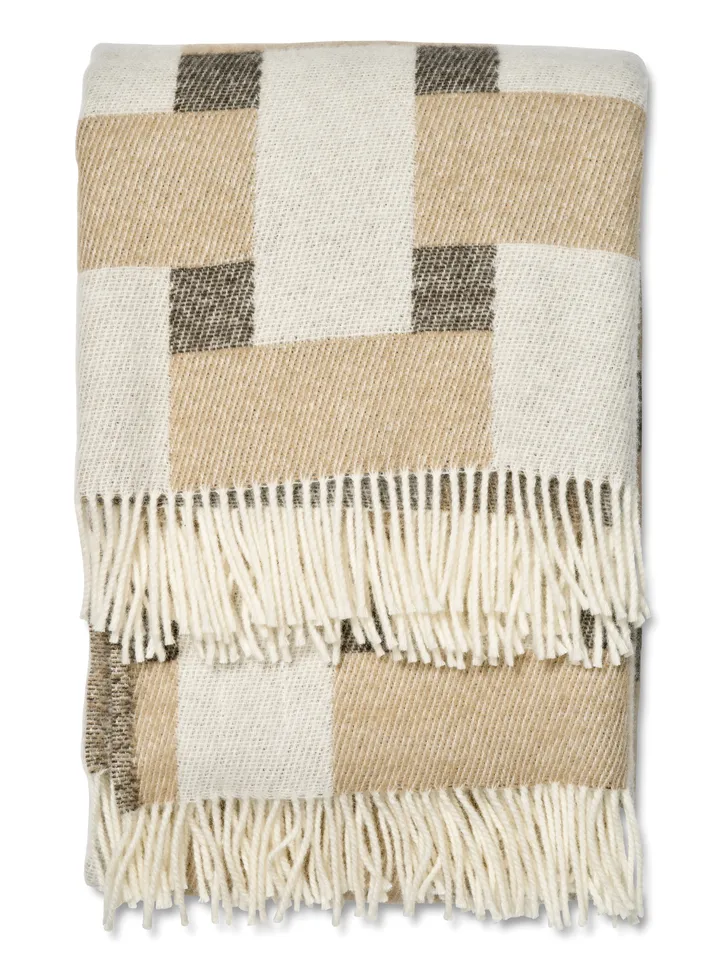 Weave pläd 130x180 cm - Beige - Classic Collection