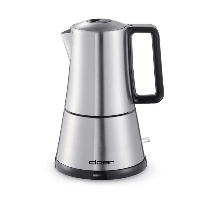 Cloer elektrisk espressobryggare - Silver, 6 koppar - Cloer