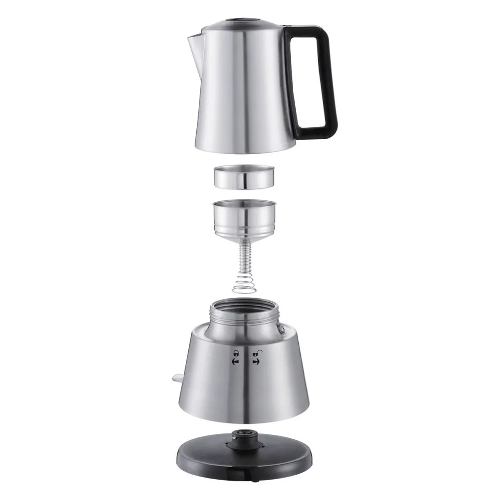 Cloer elektrisk espressobryggare, Silver, 6 koppar Cloer