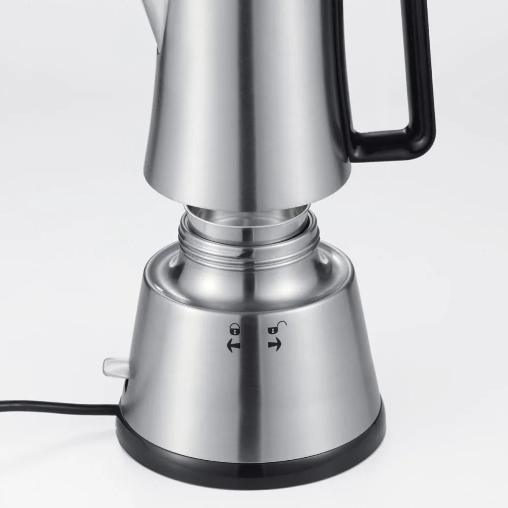 Cloer elektrisk espressobryggare, Silver, 6 koppar Cloer